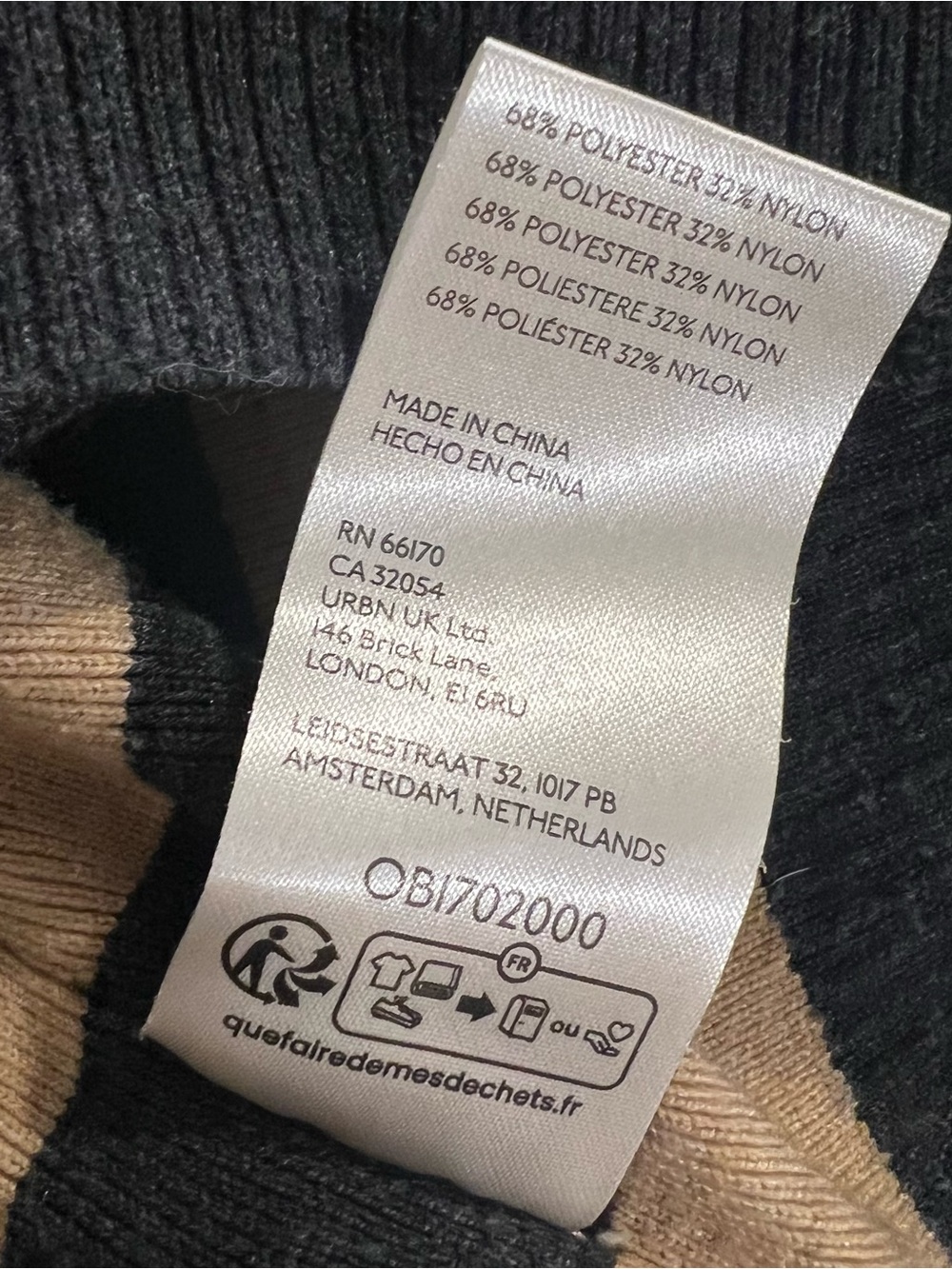 Free People 1/4 zip Black and Tan Coastal stripe pullover sweater size X small - Picture 13 of 13
